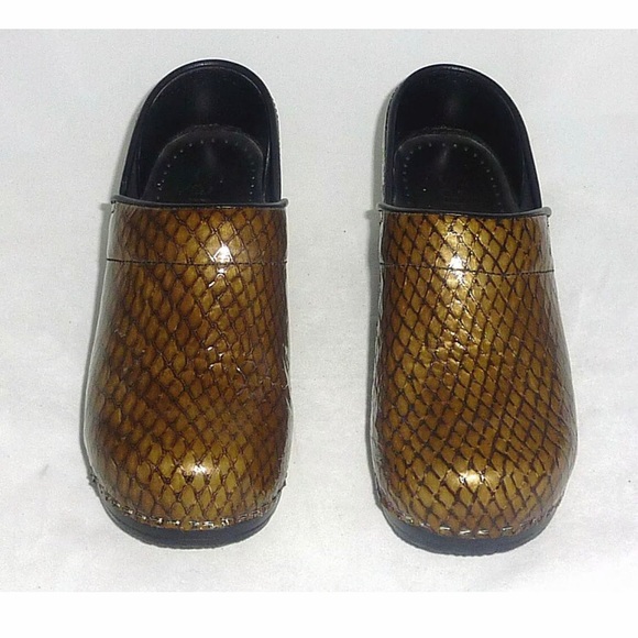 Sanita Snakeskin Clog Slip on Leather shoes 6.5M - Picture 3 of 7